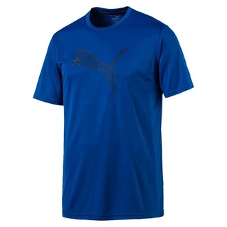 PUMA T-Shirt Cat Logo Blau/Hellblau PUMA T-Shirt Cat Logo Blau/Hellblau