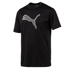 PUMA T-Shirt Cat Logo Schwarz/Grau/Rot/Dunkelgrau