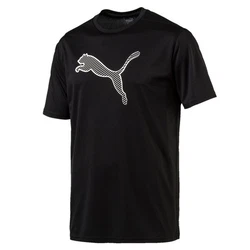 PUMA T-Shirt Cat Logo Schwarz/Grau/Rot/Dunkelgrau