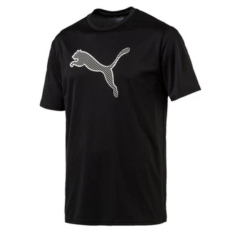 PUMA T-Shirt Cat Logo Schwarz/Grau/Rot/Dunkelgrau