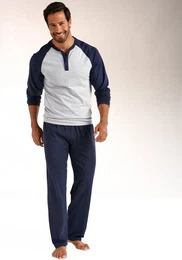 le jogger Pyjama (Packung, 4 tlg., 2 Stck) in langer Form, mit Raglanrmeln