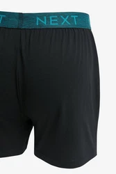 Next Loose-Fit Boxershorts aus Baumwolle (4-St) Dunkelblau/Schwarz/Orange
