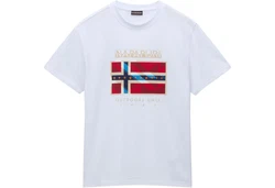 Napapijri T-Shirt DOREES Creme/Weiß/Dunkelblau/Rot