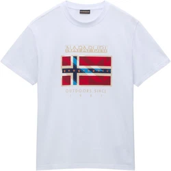 Napapijri T-Shirt DOREES Creme/Weiß/Dunkelblau/Rot