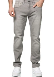 Indicode Regular-fit Jeans INTony Grau/Hellgrau