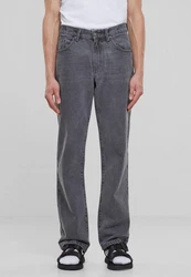 URBAN CLASSICS Herren Heavy Ounce Straight Fit Jeans Dunkelgrau/Hellgrau/Grau/Khaki
