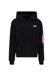 Alpha Industries Hoodie Signature BP Schwarz/Dunkelblau/Rosa