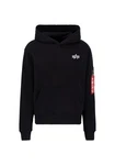 Alpha Industries Hoodie Signature BP Schwarz/Dunkelblau/Rosa