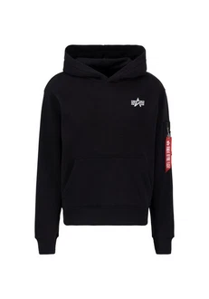 Alpha Industries Hoodie Signature BP Schwarz/Dunkelblau/Rosa