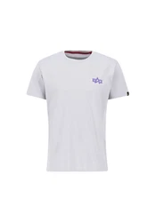 Alpha Industries T-Shirt Puff Print Logo Grau/Weiß/Dunkelblau/Hellgrau