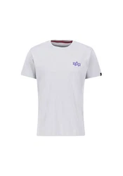 Alpha Industries T-Shirt Puff Print Logo Grau/Weiß/Dunkelblau/Hellgrau