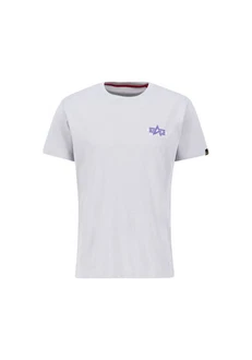 Alpha Industries T-Shirt Puff Print Logo Grau/Weiß/Dunkelblau/Hellgrau
