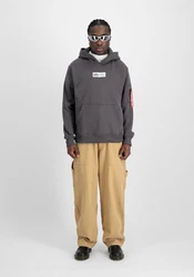 Alpha Industries Hoodie Metal Plate Hoodie Hellgrau/Dunkelgrau/Grau