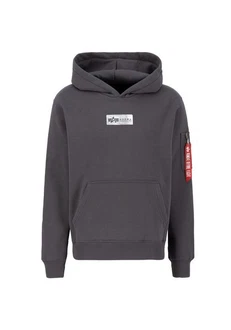 Alpha Industries Hoodie Metal Plate Hoodie Hellgrau/Dunkelgrau/Grau