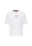 Alpha Industries T-Shirt Satin Logo T Weiß/Creme