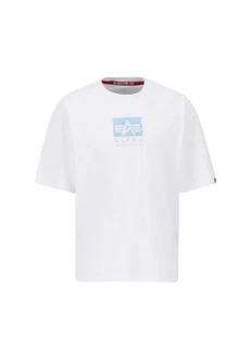 Alpha Industries T-Shirt Satin Logo T Weiß/Creme