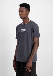 Alpha Industries T-Shirt Metal Plate T Dunkelgrau/Grau/Hellgrau/Dunkelblau