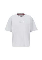 Alpha Industries T-Shirt Metal Plate T Weiß/Grau/Hellgrau