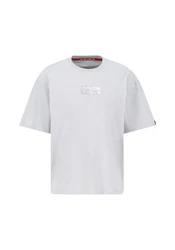 Alpha Industries T-Shirt Metal Plate T Weiß/Grau/Hellgrau