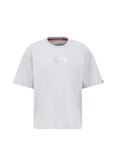 Alpha Industries T-Shirt Metal Plate T Weiß/Grau/Hellgrau Alpha Industries T-Shirt Metal Plate T Weiß/Grau/Hellgrau