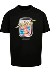 Upscale by Mister Tee T-Shirt Sip&Fly Heavy Oversize Tee Schwarz/Creme/Blau