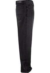 URBAN CLASSICS Herren Heavy Ounce Straight Fit Zipped Jeans Dunkelgrau/Dunkelblau/Schwarz