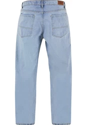 URBAN CLASSICS Herren Heavy Ounce Straight Fit Zipped Jeans Hellblau/Blau