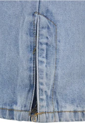 URBAN CLASSICS Herren Heavy Ounce Straight Fit Zipped Jeans Hellblau/Blau