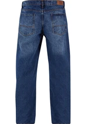 URBAN CLASSICS Herren Heavy Ounce Straight Fit Zipped Jeans Blau/Dunkelblau/Hellblau