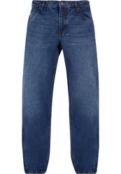 URBAN CLASSICS Herren Heavy Ounce Straight Fit Zipped Jeans Blau/Dunkelblau/Hellblau