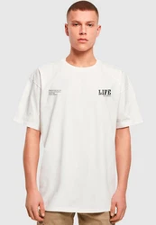 Merchcode T-Shirt Life Heavy Oversized Tee Weiß/Khaki/Grau