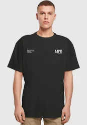 Merchcode T-Shirt Life Heavy Oversized Tee Schwarz/Braun