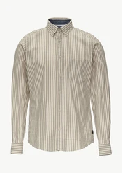 s.Oliver Langarmhemd Slim Fit Khaki/Beige