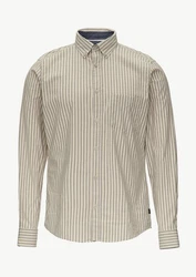 s.Oliver Langarmhemd Slim Fit Khaki/Beige