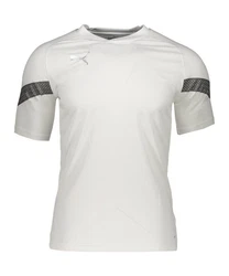 PUMA T-Shirt teamFINAL Trainingsshirt kurzarm Weiß/Grau/Silber