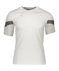 PUMA T-Shirt teamFINAL Trainingsshirt kurzarm Weiß/Grau/Silber