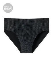 Schiesser Slip Mini Basic Unterwäsche Schwarz/Hellblau