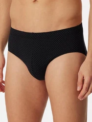 Schiesser Slip Mini Basic Unterwäsche Schwarz/Hellblau