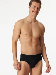 Schiesser Slip Mini Basic Unterwäsche Schwarz/Hellblau