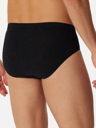 Schiesser Slip Mini Basic Unterwäsche Schwarz/Hellblau