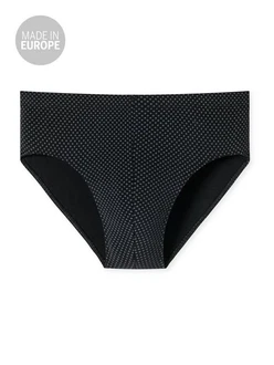 Schiesser Slip Mini Basic Unterwäsche Schwarz/Hellblau