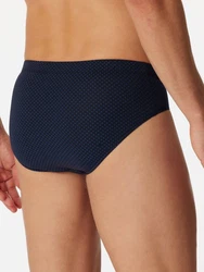 Schiesser Slip Mini Basic Unterwäsche Dunkelblau/Hellblau
