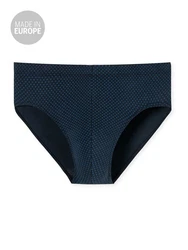 Schiesser Slip Mini Basic Unterwäsche Dunkelblau/Hellblau