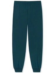 Schiesser Pyjama Comfort Essentials Türkis/Grün/Dunkelblau