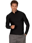 Trigema Sweatshirt Langärmeliges Sportshirt mit Reißverschluss Schwarz