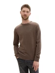 TOM TAILOR Strickpullover Basic Crewneck Knit Khaki/Braun/Dunkelrot/Dunkelbraun TOM TAILOR Strickpullover Basic Crewneck Knit Khaki/Braun/Dunkelrot/Dunkelbraun