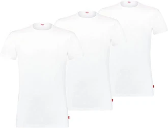 Levi's T-Shirt mit breitem Logobund weiß