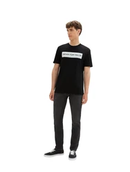TOM TAILOR DENIM Jeans 'Piers' Schwarz/Weiß/Grau