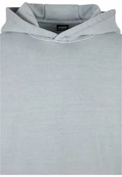 URBAN CLASSICS Kapuzensweatshirt Heavy Terry Garment Dye Hoody Grau/Blau/Hellgrau/Hellblau