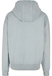 URBAN CLASSICS Kapuzensweatshirt Heavy Terry Garment Dye Hoody Grau/Blau/Hellgrau/Hellblau